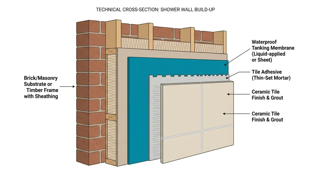 How to Renovate a Bathroom in the UK: The Right Order of Work 3 Do you need to tank a shower