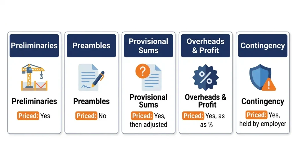 Preliminaries compared with the terms they get confused with