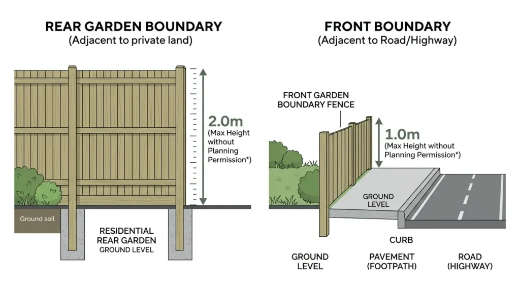 Fence height rules in the UK