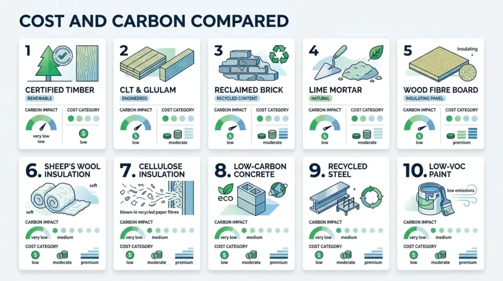10 Eco-Friendly Building Materials for Construction Projects 2 Eco-friendly building materials cost comparison