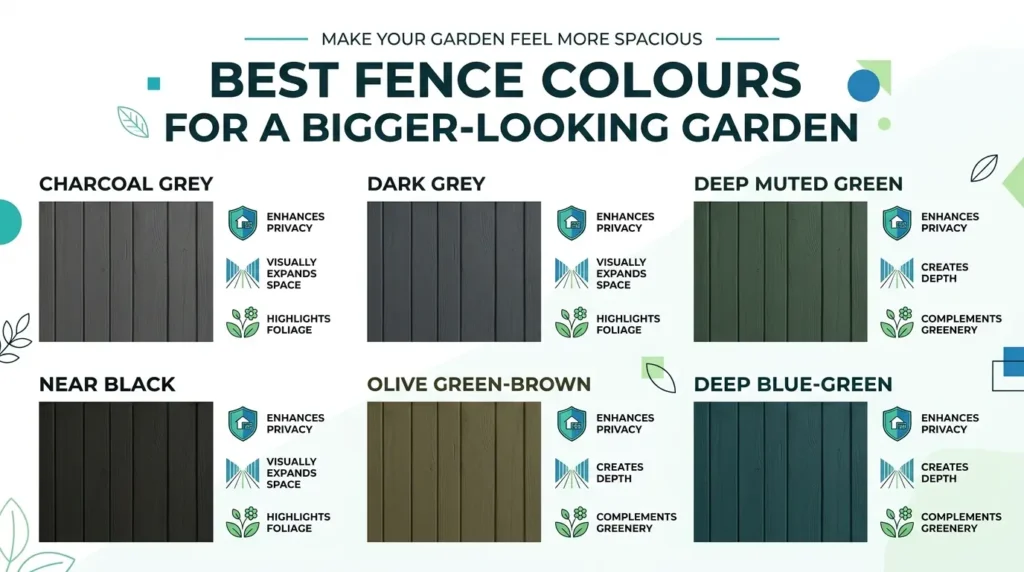 best fence colours for making a garden feel bigger