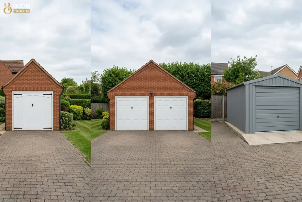 How Much Does It Cost to Build a Garage in the UK? (2026 Prices) 1 Brick single, brick double and prefab garage cost comparison UK 2026