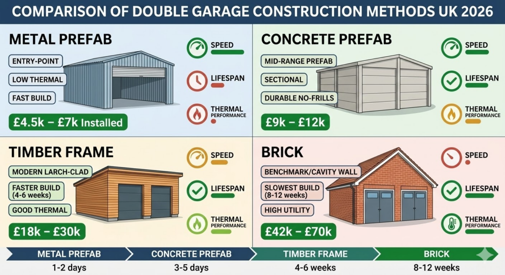 Double Garage Build Cost UK 3 double garage construction methods