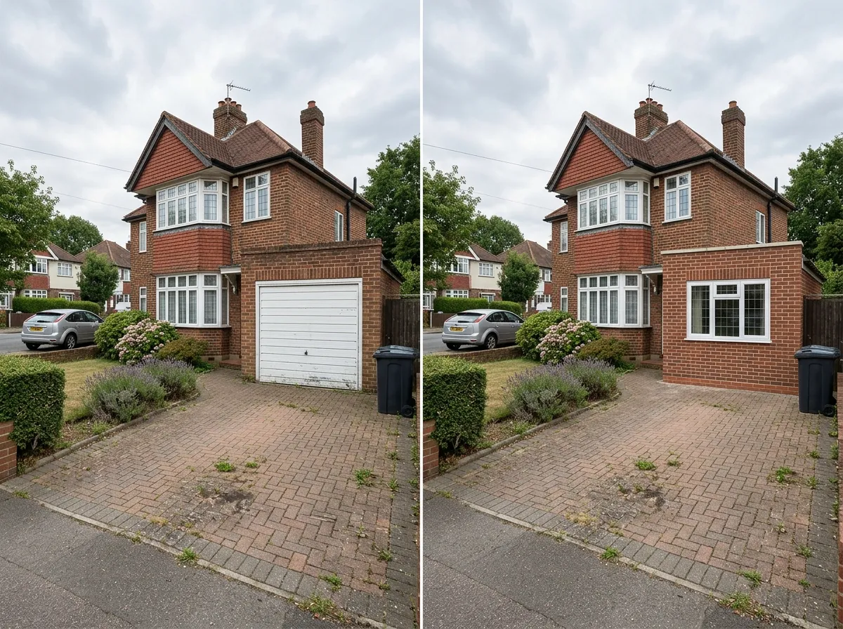 4 Garage conversion before and after in Nottingham
