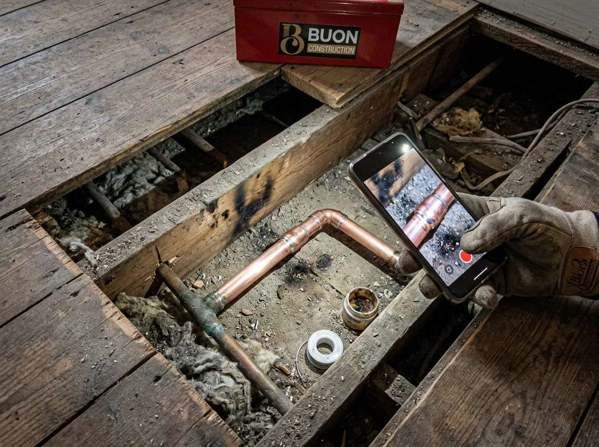 6 Water leak repaired beneath floorboards in West Bridgford, Nottingham