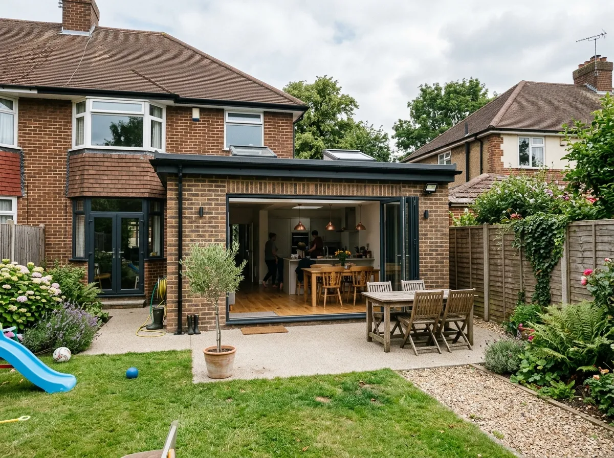 4 Completed rear home extension on a house in Nottingham