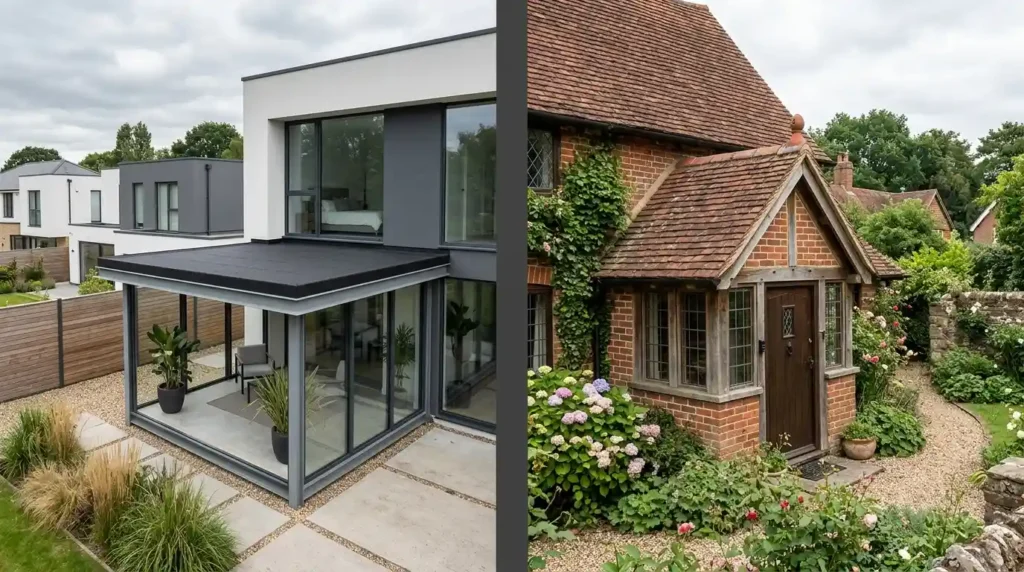 How Much Does It Cost to Build a Porch in the UK? 3 Roof type: flat vs pitched