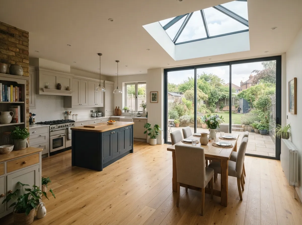 Open-plan kitchen and dining extension in Nottingham