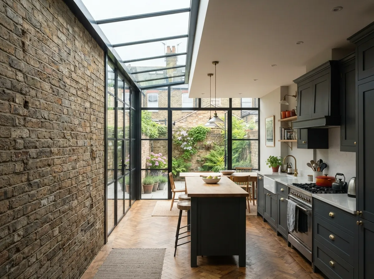 Kitchen extension on a terraced house in Nottingham